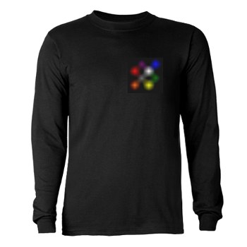 Black Long Sleeve T-Shirt with Cube Logo on Front